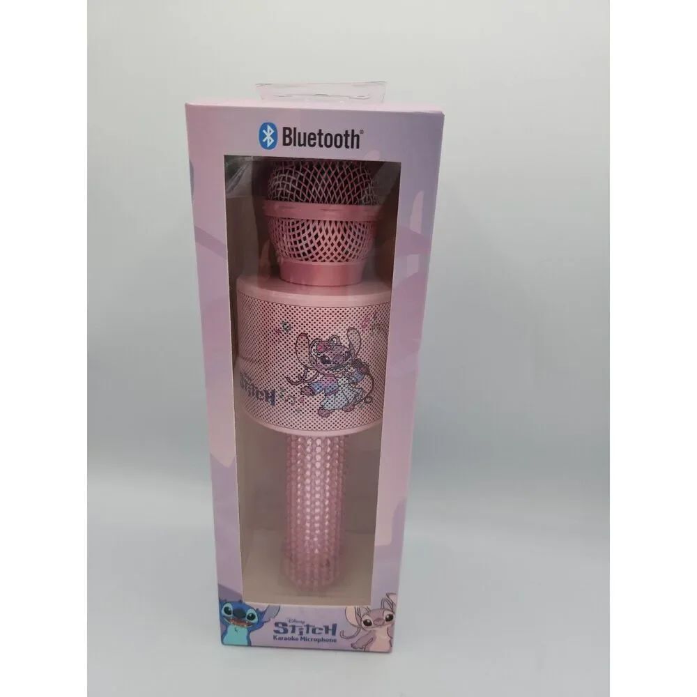 Disney Stitch Angel Pink Bluetooth Karaoke Microphone